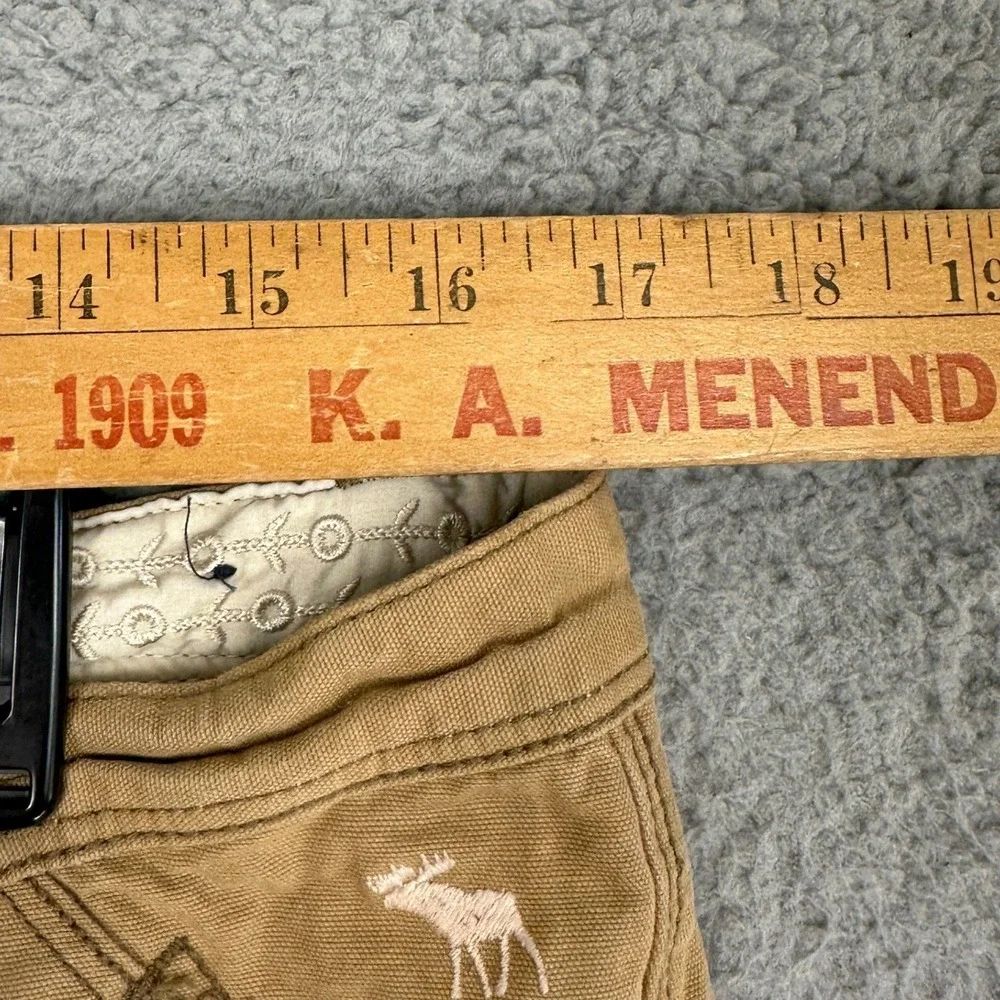 Vintage Abercrombie And Fitch Pants Womens 10 Tan Cargo Flare Low Rise Casual